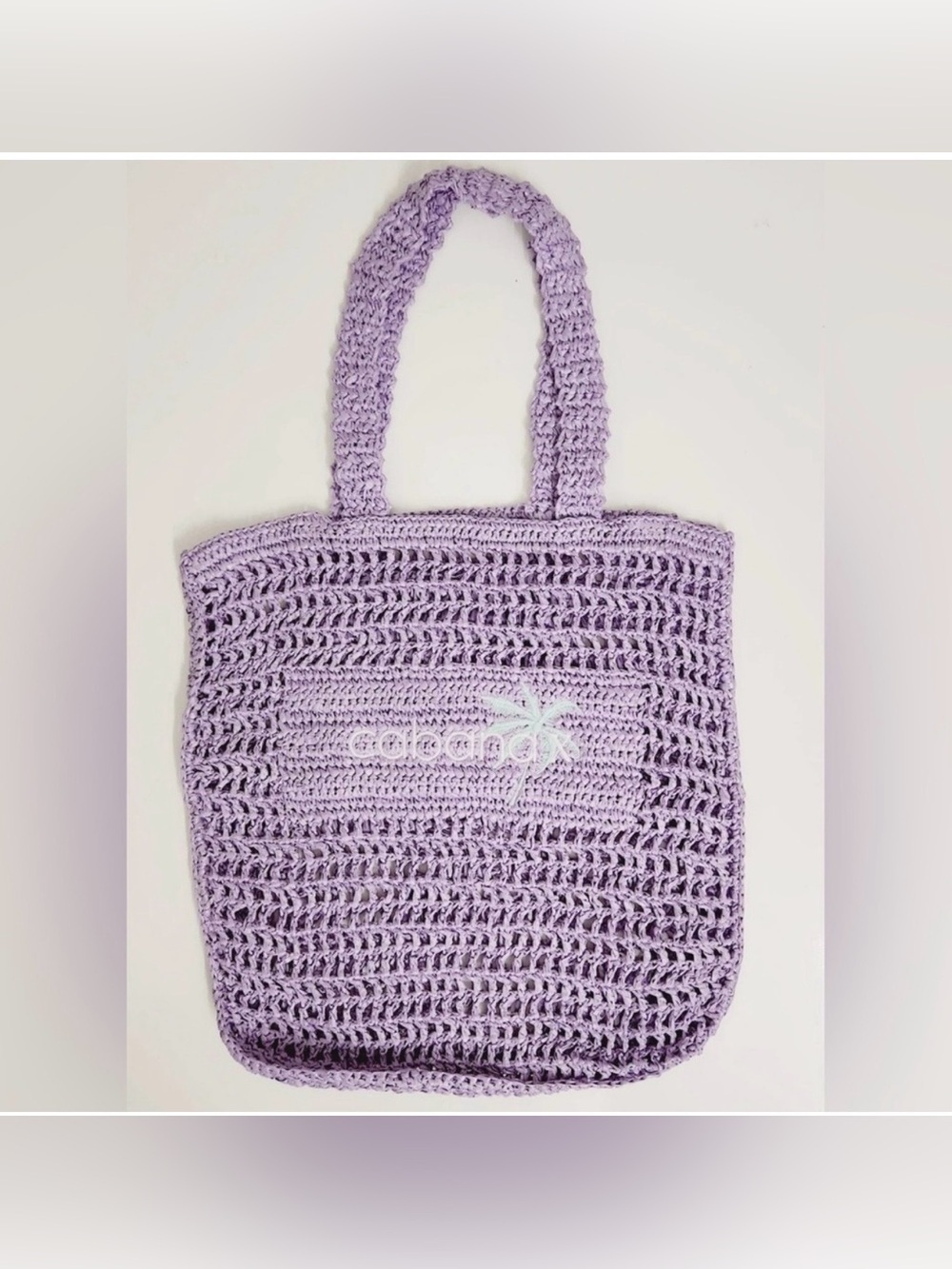 Lavender Cabana Crochet Tote Bag with Sturdy Straps